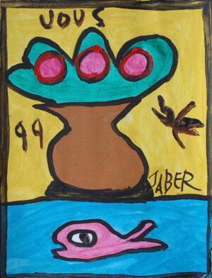 Fleurs dans un vase marron – JABER