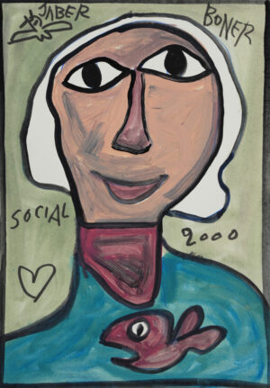 Portrait aux cheveux blanc – JABER