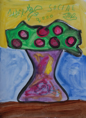 Fleurs dans un vase violet – JABER