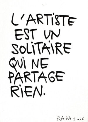 L&rsquo;artiste… – RABA