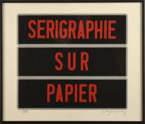 Sérigraphie sur papier – DUCORROY Joël
