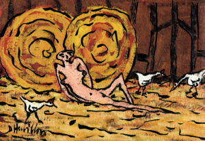 Nu dans le foin – HERBILLON Denis