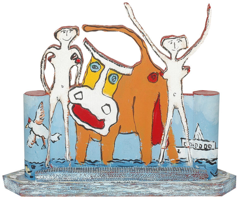 Vache à la plage