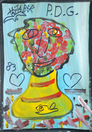 Fleurs dans un vase jaune – JABER