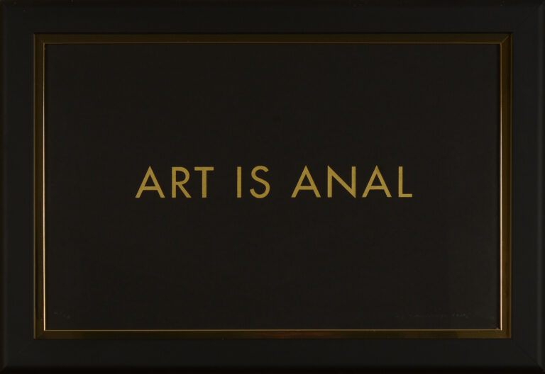Art is anal – CONSCIENCE Jérôme